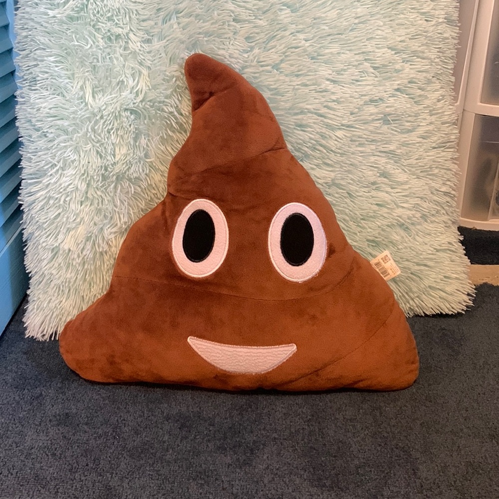 Poop emoji pillow